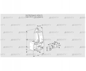 VAS1W0/W25R/NW (88020410) Газовый клапан Kromschroder