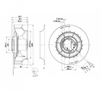 Центробежный вентилятор ebmpapst R3G250RE0705