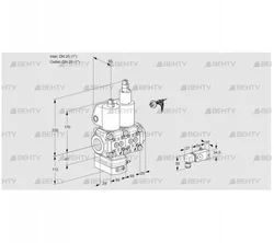 VCV2E25R/25R05VKLWL/PPPP/2-PP (88100261) Клапан с регулятором соотношения Kromschroder