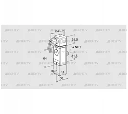 DG 300VCT8-6W (84448990) Датчик-реле давления газа Kromschroder