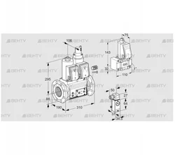 VCS780F05NLWR3E/2-PP/PPZ- (88207724) Сдвоенный газовый клапан Kromschroder