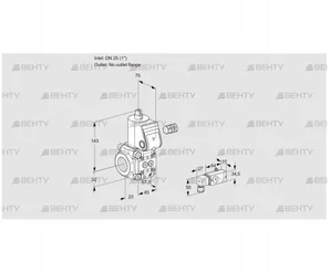 VAS125/-R/NW (88001489) Газовый клапан Kromschroder