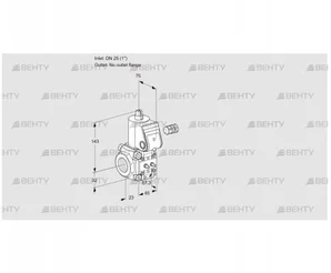 VAS125/-R/NW (88000516) Газовый клапан Kromschroder