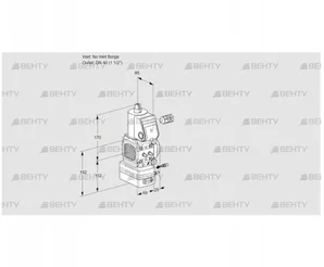 VAG2-/40R/NWAE (88004319) Газовый клапан с регулятором соотношения Kromschroder