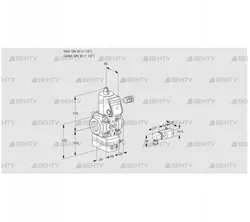 VAD240R/NW-100A (88011682) Газовый клапан с регулятором давления Kromschroder