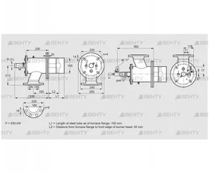 ZIO 165HBL-100/35-(24)D (84246011) Газовая горелка Kromschroder