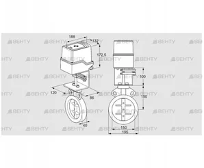 IDR150Z03D450AU/50-30W20TR10 (88303800) Дроссельная заслонка Kromschroder