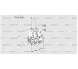 VCS1E20R/20R05FNNVWR3/PPPP/PPPP (88101238) Сдвоенный газовый клапан Kromschroder