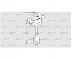 IBHS50Z01A/40A3AR10 (88303313) Дроссельная заслонка Kromschroder