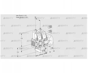 VCG2E40F/40F05FNGEVWR3/PPPP/PPPP (88101257) Клапан с регулятором соотношения Kromschroder