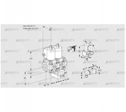 VCG1E25R/15R05NGEWL/MMBY/2-PP (88100934) Клапан с регулятором соотношения Kromschroder