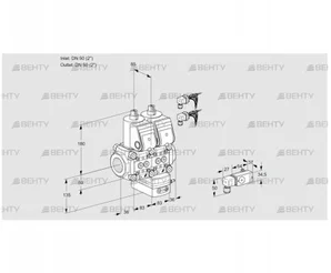 VCV3E50R/50R05NVKWR6/2-PP/MMPP (88101179) Клапан с регулятором соотношения Kromschroder