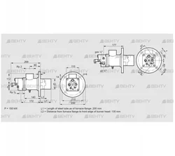 BIO 80HBL-200/135-(34)F (84021021) Газовая горелка Kromschroder