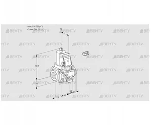 VAS1E25R/25R05NVWSR/PP/PP (88106560) Газовый клапан Kromschroder