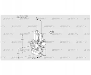 VAG2E40R/50R05GEVWR/PP/PP (88102292) Газовый клапан с регулятором соотношения Kromschroder