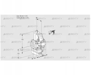 VAH2E40R/40R05HEVKR/MM/PP (88105480) Клапан с регулятором расхода Kromschroder