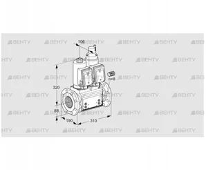 VCS780F05NLQSR3B/PPPP/PPPP (88204456) Сдвоенный газовый клапан Kromschroder