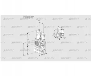 VAD1-/25R/NW-25A (88016664) Газовый клапан с регулятором давления Kromschroder