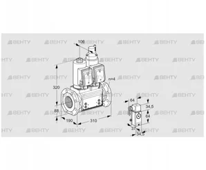 VCS7T80A05NLQGRB/2-PP/3-PP (88206968) Сдвоенный газовый клапан Kromschroder