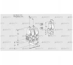 VCV2E40R/40R05FNVKWR3/PPPP/PPZS (88106517) Клапан с регулятором соотношения Kromschroder