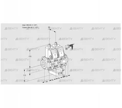 VCH2E40R/40R05NHEVQR/PPPP/PPPP (88105672) Клапан с регулятором расхода Kromschroder