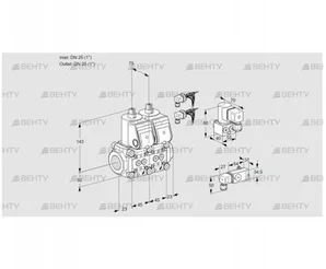 VCS1E25R/25R05NNWR6/2-PP/PPBY (88106637) Сдвоенный газовый клапан Kromschroder