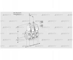 VCS1E20R/25R05NNWGR3/PPPP/PPPP (88105342) Сдвоенный газовый клапан Kromschroder