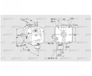 DG 150NG-4 (84447746) Датчик-реле давления газа Kromschroder