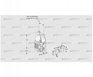 VAS1T-/15N/NQ (88012253) Газовый клапан Kromschroder