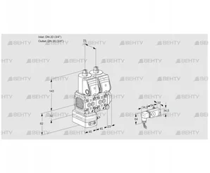 VCG1T20N/20N05FGKNQR/3--4/PP3- (88103724) Клапан с регулятором соотношения Kromschroder