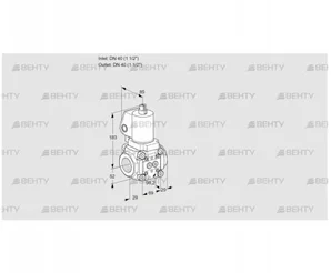 VAN2T40N/NQGL (88013699) Сбросной газовый клапан Kromschroder