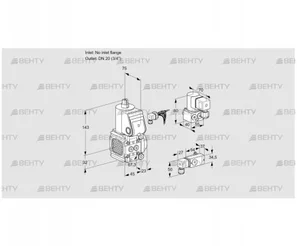 VAS1-/20R/NW (88005224) Газовый клапан Kromschroder