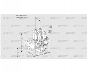 VCG2E40F/25R05NGEVWR3/PPPP/PPPP (88101859) Клапан с регулятором соотношения Kromschroder