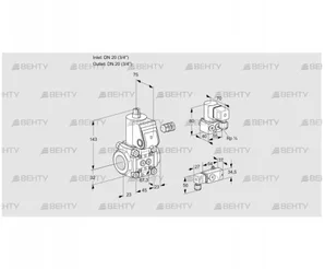 VAS120R/NW (88034640) Газовый клапан Kromschroder