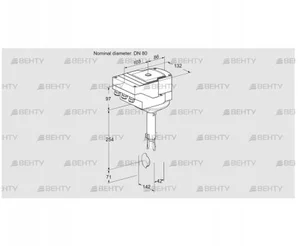 IBH80Z01A/20-07W2T (88301238) Дроссельная заслонка Kromschroder