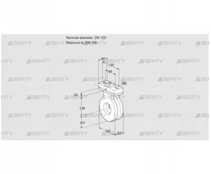 BVA125/100Z05H (88300837) Дроссельная заслонка Kromschroder