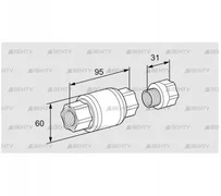 GRS 25R (03150669) Обратный газовый клапан Kromschroder