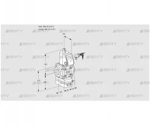 VAD120/15R/NW-50B (88012359) Газовый клапан с регулятором давления Kromschroder