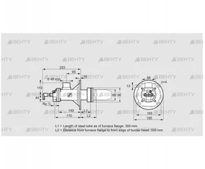 BICA 65RM-300/335-(71)D (84022047) Газовая горелка Kromschroder