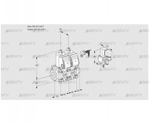 VCS1E20R/20R05NNWR8/PPPP/PPBY (88105285) Сдвоенный газовый клапан Kromschroder