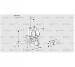 VCG1E25R/25R05NGKWR/2--2/PPPP (88105960) Клапан с регулятором соотношения Kromschroder