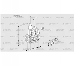 VCS1E25R/25R05LNWR/-2PP/MMMM (88105750) Сдвоенный газовый клапан Kromschroder