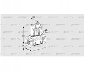 VCS780F05NNWSR3B/PPPP/MPPM (88205214) Сдвоенный газовый клапан Kromschroder