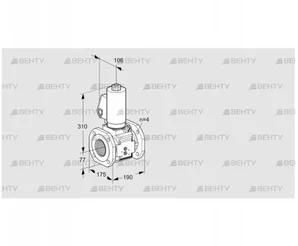 VAS6T65A05NWSLB/PP/PP (88203277) Газовый клапан Kromschroder