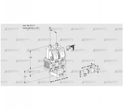 VCV2E25R/40R05FNVKWR/2-PP/PPPP (88106143) Клапан с регулятором соотношения Kromschroder