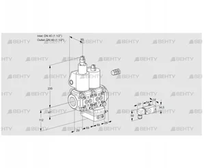 VCG2E40R/40R05LGEWL/PP2-/2--3 (88104471) Клапан с регулятором соотношения Kromschroder