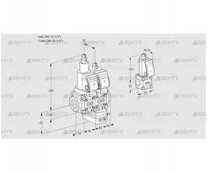 VCG1E15R/15R05LGKWSR/PPPP/PPBS (88107221) Клапан с регулятором соотношения Kromschroder