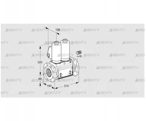 VCS780F05NNKSL3B/PPPP/PPPP (88203809) Сдвоенный газовый клапан Kromschroder