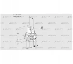 VAS1E20R/20R05NVWSR/PP/PP (88104371) Газовый клапан Kromschroder