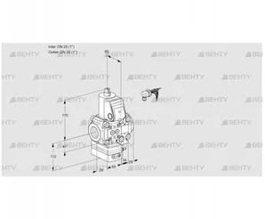 VAH2E25R/25R05HEVWR/PP/PP (88107627) Клапан с регулятором расхода Kromschroder